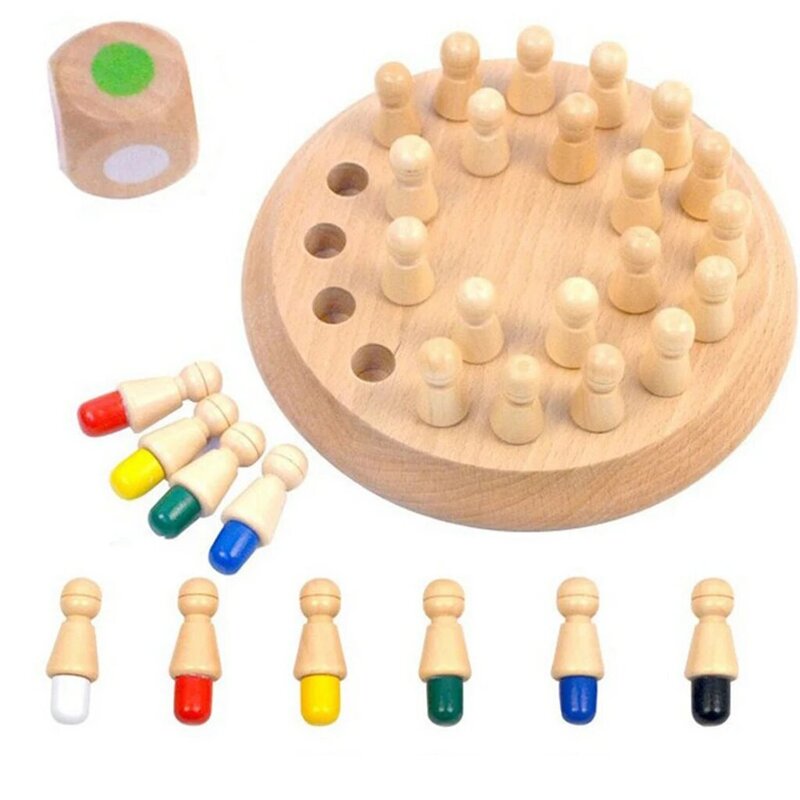 Jogo de tabuleiro de mesa brinquedo de correspondência de memória cognitiva cor educacional