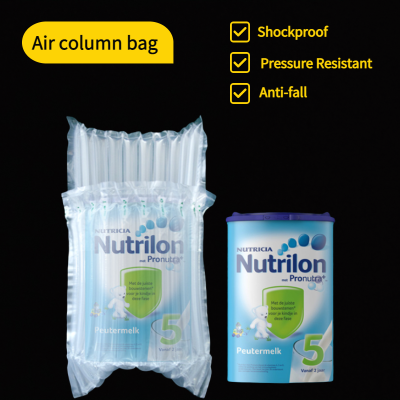 Bolsa de coluna de proteção para leite em pó, saco à prova de choque para transporte de bolhas e pacotes com 10 peças
