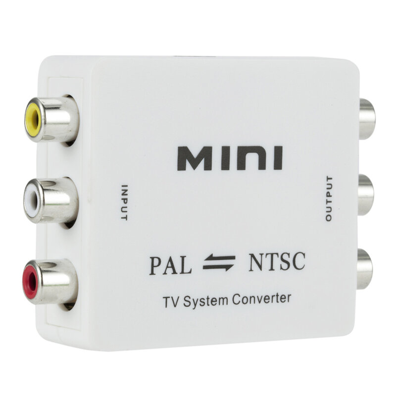 Convertidor de sistema de TV bidireccional Mini PAL NTSC, conmutador PAL a NTSC a PAL, convertidores de conexión compuesta de TV de doble vía