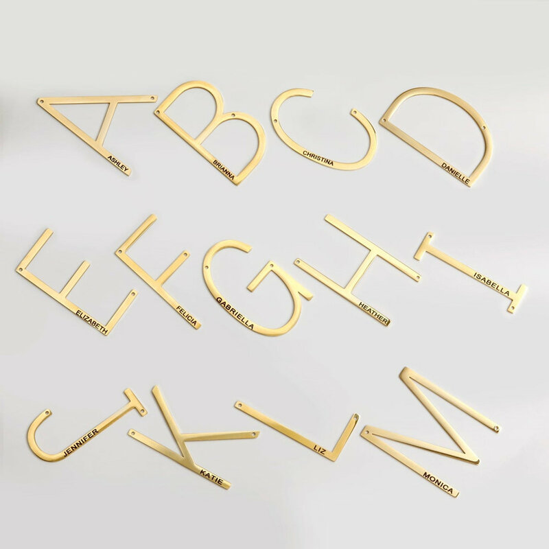 Frauen Personalisierte Name Halskette Brief A-Z Edelstahl Anhänger Benutzerdefinierte Laser Gravierten Text Für Weibliche Halskette Schmuck Geschenk