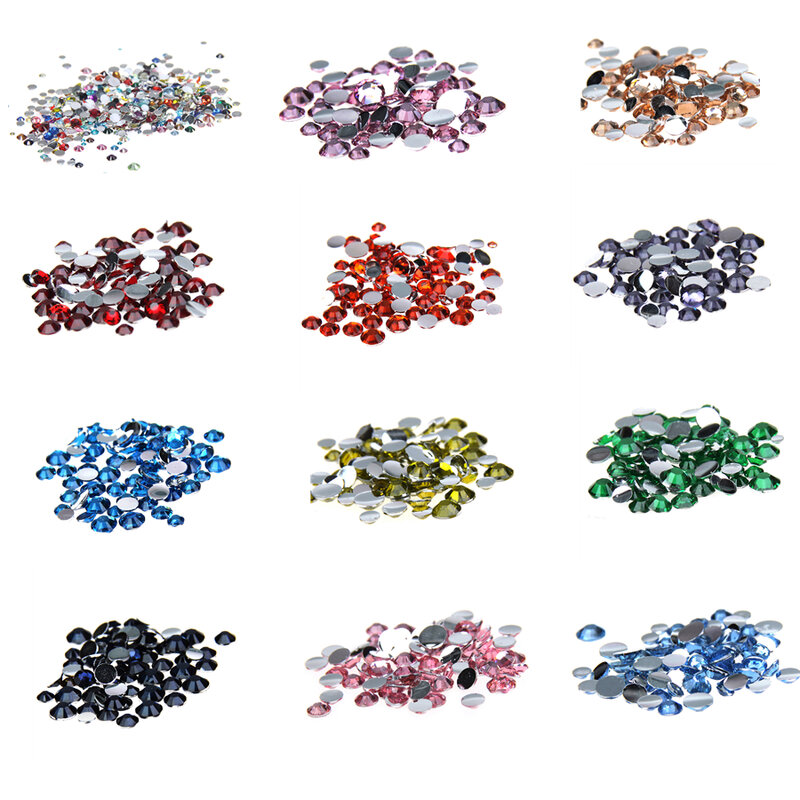 Decoración de diamantes de imitación de resina multicolor de 4mm/6mm para añadir brillo A cualquier proyecto de Papercrafting, novedad de 2019, gran oferta