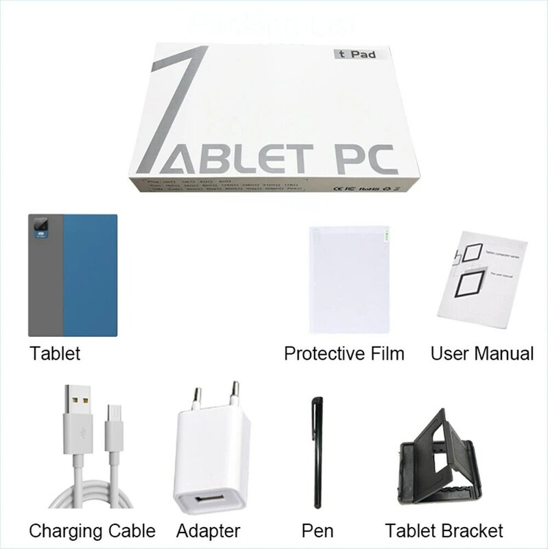 Tab 10 Tabletten 10 Zoll 12GB RAM 512GB ROM Android Tablet PC Tablete Android 10 Core Spiel Tablet GPS Dual Call Wifi 5G Tablette
