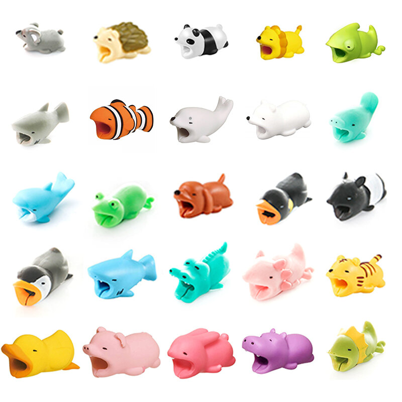 Animal Cable Organizer Management Holder Charger Protector Cable for Phone Protege Buddies Cartoon Normal Bite Accessories