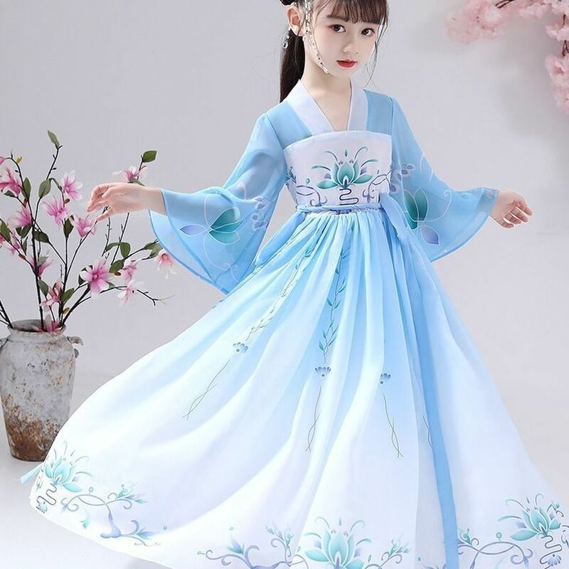 Disfraz tradicional de hada Hanfu para niños, disfraz de princesa china de Hanfu, para fiesta China