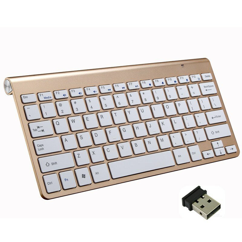 Miniteclado y ratón inalámbrico de 2,4G, conjunto de ratón portátil para Notebook, portátil, Mac, ordenador de escritorio, TV inteligente, PS4