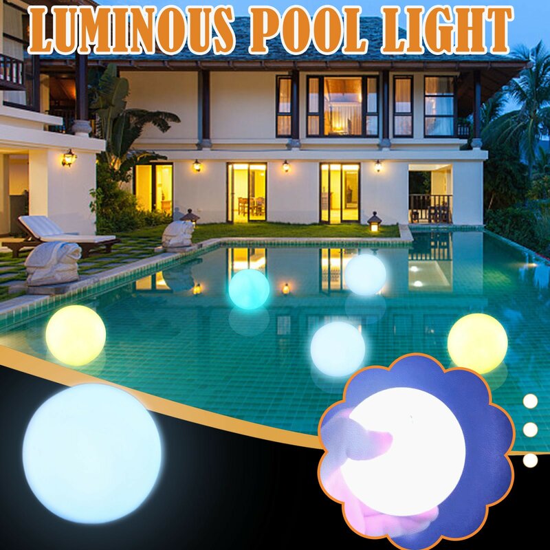 Waterproof Led Garden Ball Light Outdoor Lawn Lamps Rechargeable Christmas Party Rgb Landscape Swimming Pool Floating Lights