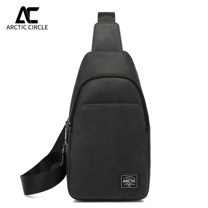 Мужская нагрудная сумка через плечо, черная повседневная спортивная сумка через плечо в стиле ретро, для поездок