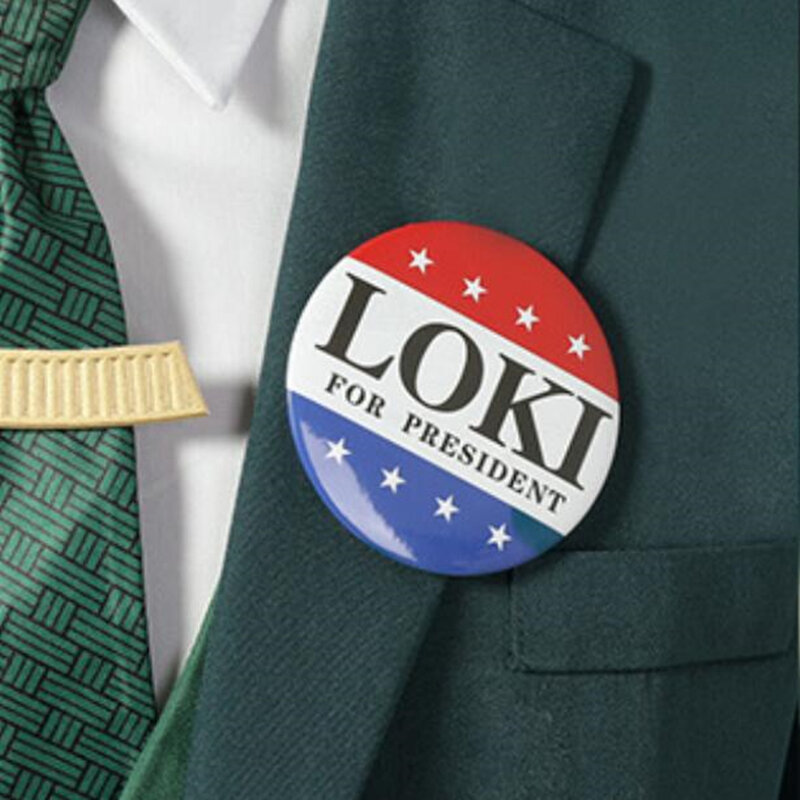 Loki para insignia de Presidente superhéroe película Cosplay broche acrílico alfileres Accesorios