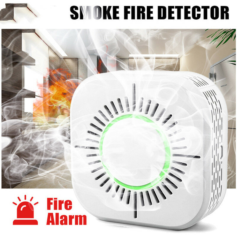 Inteligentny detektor dymu bezprzewodowy 433MHz Alarm przeciwpożarowy ochrona czujnik alarmu dla WIFI office System alarmowy do domu