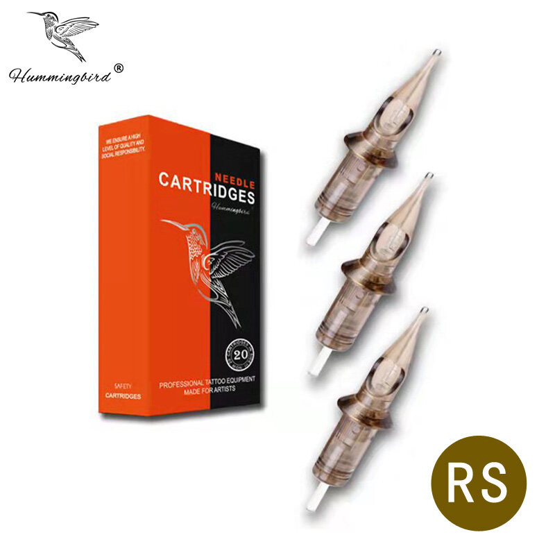 HUMMINGBIRD 1214RS Tattoo Needle Cartridges #12 (0.35mm) 14RS for Round Shader Tattoo Machines & Grips 20Pcs