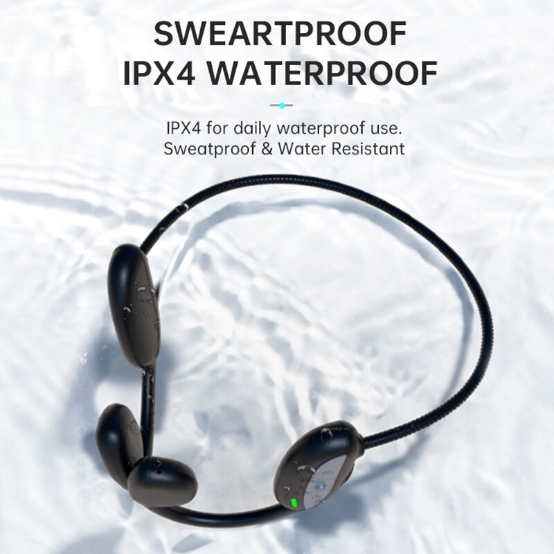 Nowe słuchawki z przewodnictwem kostnym MP3 Bluetooth słuchawki z mikrofonem wodoodporne słuchawki 128G odtwarzacz MP3 działające słuchawki douszne