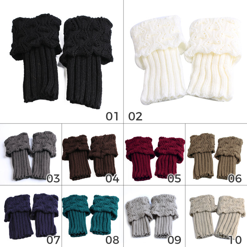 1 пара, женские вязаные носки-гетры на осень и зиму