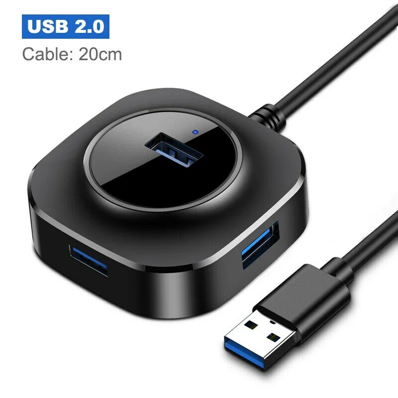 USB3.0 Splitter 4 Port HUB Docking Hub Notebook Komputer Satu untuk Empat Ekstensi Konverter