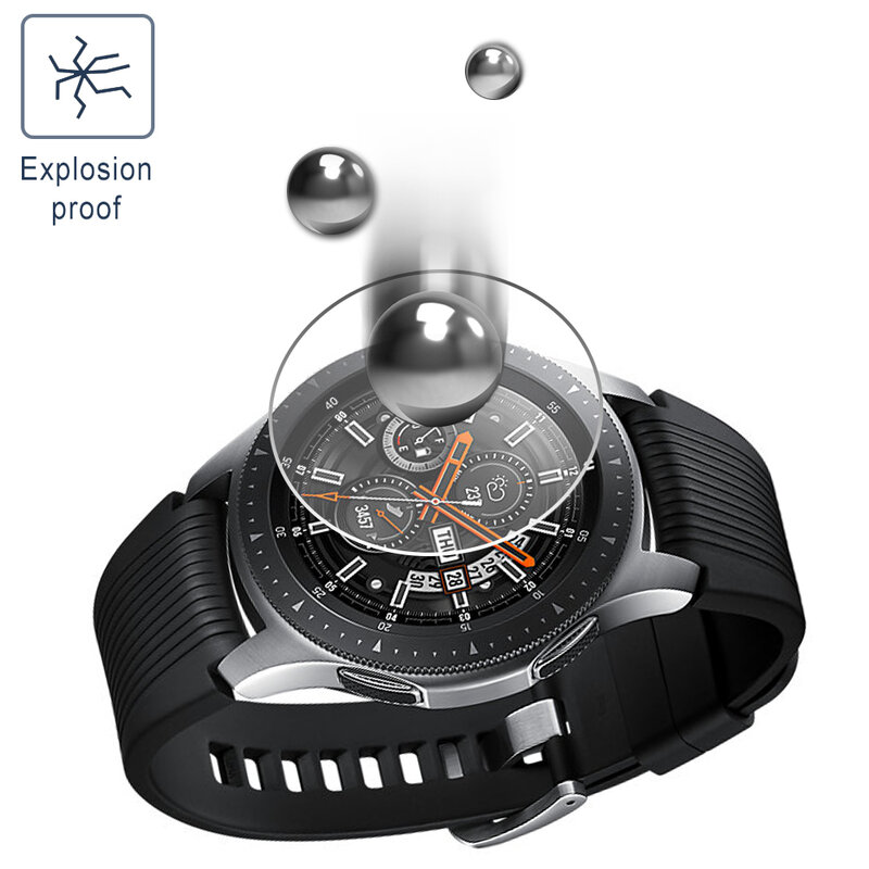 Protecteur d'écran en verre trempé pour Samsung Galaxy Watch, Film de protection en verre pour Galaxy Watch Gear S3 46MM 42MM