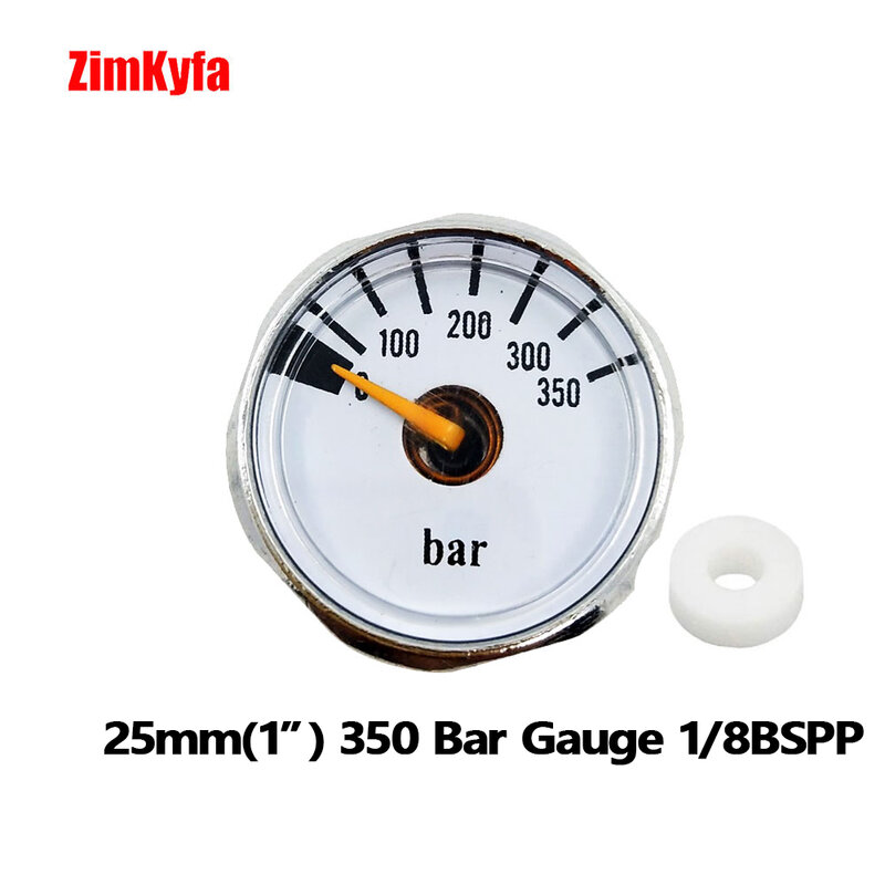 Mini manómetro PCP Air para Paintball, manómetro de 3500psi,250 / 300 / 350 Bar 1/8BSPP G1/8 hilos