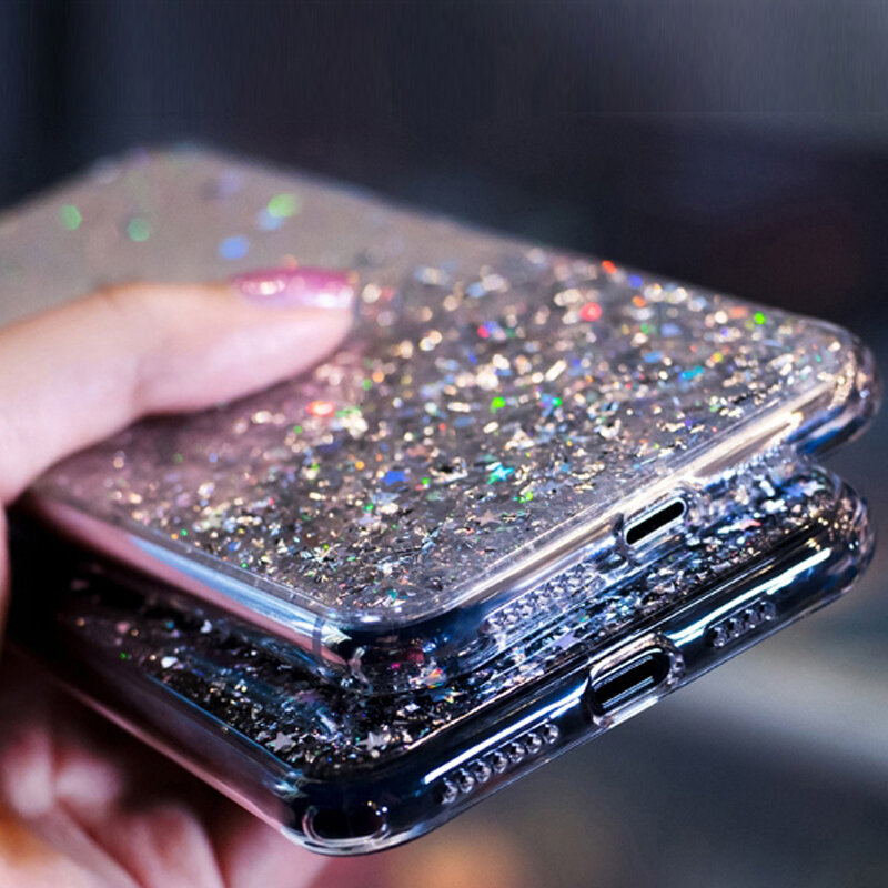 Bling Glitter Case For For Xiaomi Redmi 9A 9C 8A 7A 6A K20 K30 7 6 Redmi Note 9S 8 8T 4X 9 Pro MAX Mi 10 Lite CC9 A3 Soft Cover