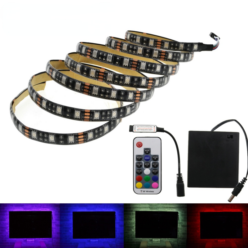 USB Светодиодная лента DC5V 5050/2835 RGB гибкая светодиодная лампа DC5V RGB цветная сменсветильник ка для телевизора