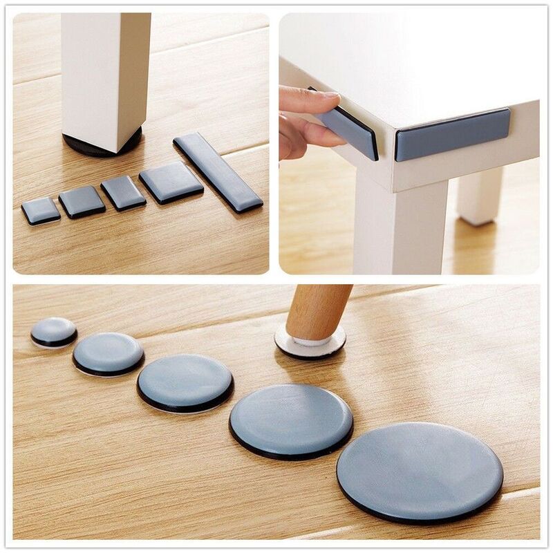 4Pcs Self-Adhesive Thickening Easy Move Heavy Furniture Table Slider Pad Floor Protector Moving Anti-abrasion Floor Slip Mat