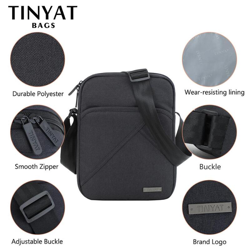 сумка мужская Мужская легкая сумка TINYTA, повседневная непромокаемая сумка-кроссбоди из парусины, сумка на плечо для планшета iPad диагональю 9,...