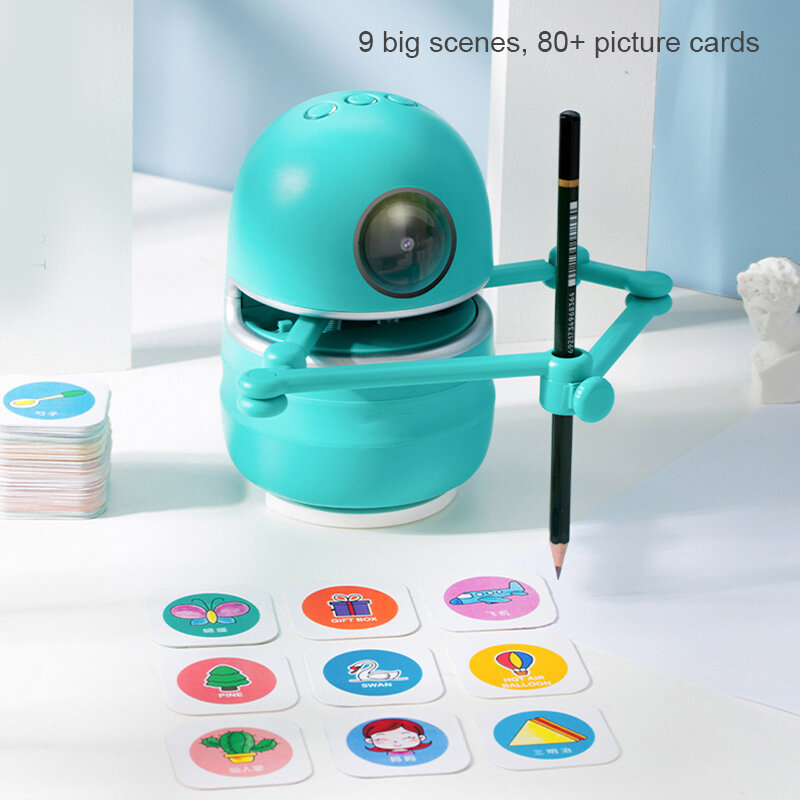 Hot Selling Quincy Magic Q Drawing Robot Kids Educational Toys Student Learning Draw Tools Robot Puzzle Toys kids Birthday Gift