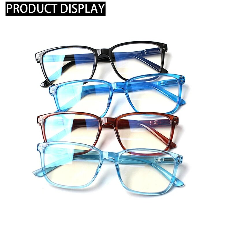 Boncamor wysokiej jakości niebieskie światło blokujące okulary do czytania męskie damskie komputerowe okulary dioptrii + 1.0 + 2.0 + 3.0 + 4.0