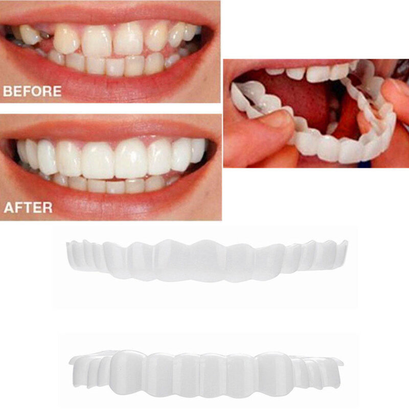 New Practical Design Tooth Instant Perfect Smile Comfort Fit Flex Teeth Fits Whitening Smile False Teeth Cover Men Women