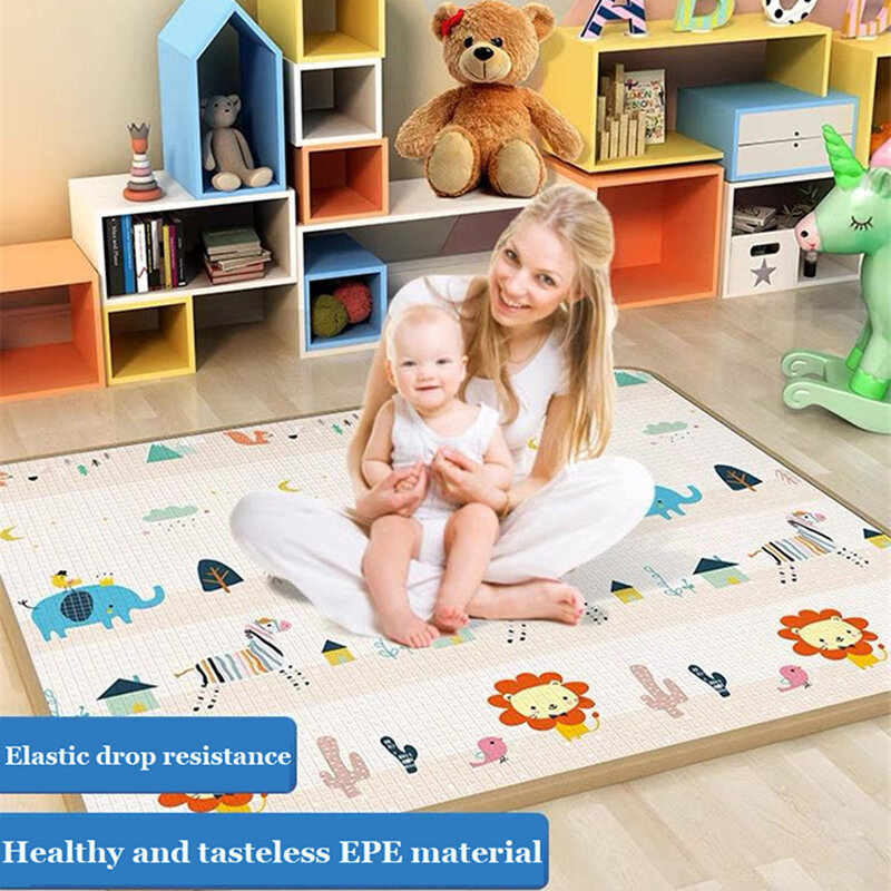 새로운 XPE 200cm * 180cm 아기 놀이 매트 아이들을위한 장난감 깔개 Playmat 개발 매트 아기 방 크롤링 패드 접는 매트 아기 카펫