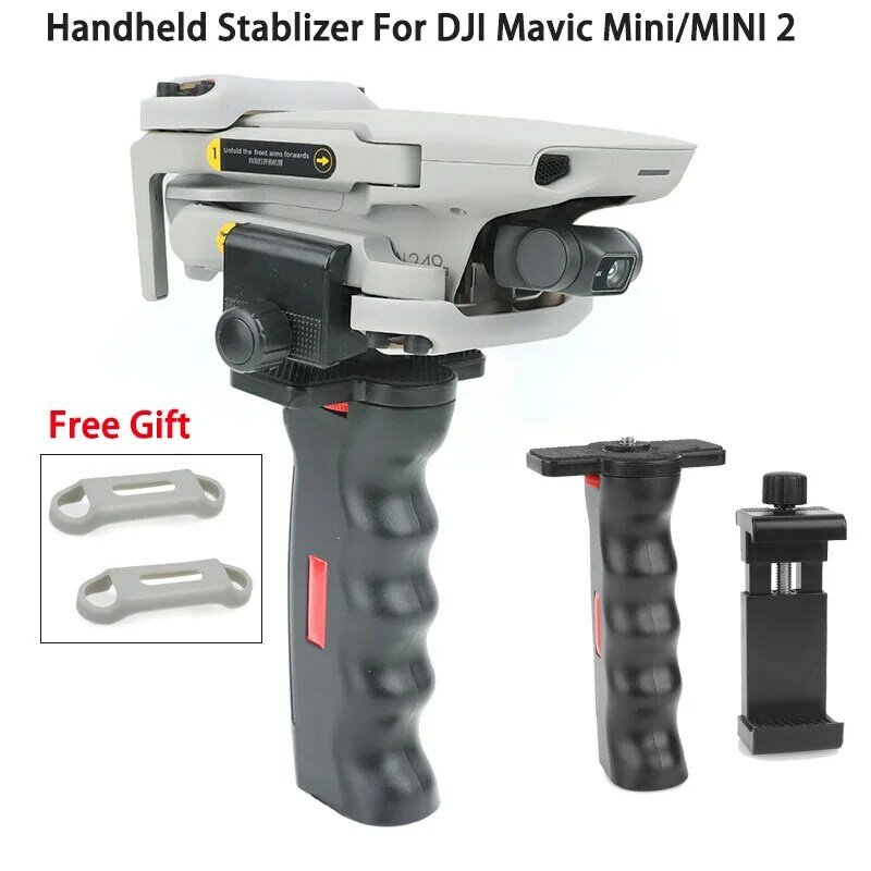 Handheld stablizer titular montar selfie vara suporte de pouso tiro para dji mavic mini/mini 2 zangão acessórios