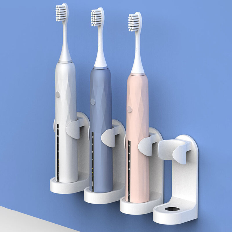Suporte de escova de dentes ajustável base de escova de dentes elétrica silicone antiderrapante montagem na parede escova de cremalheira do corpo adaptar 99%