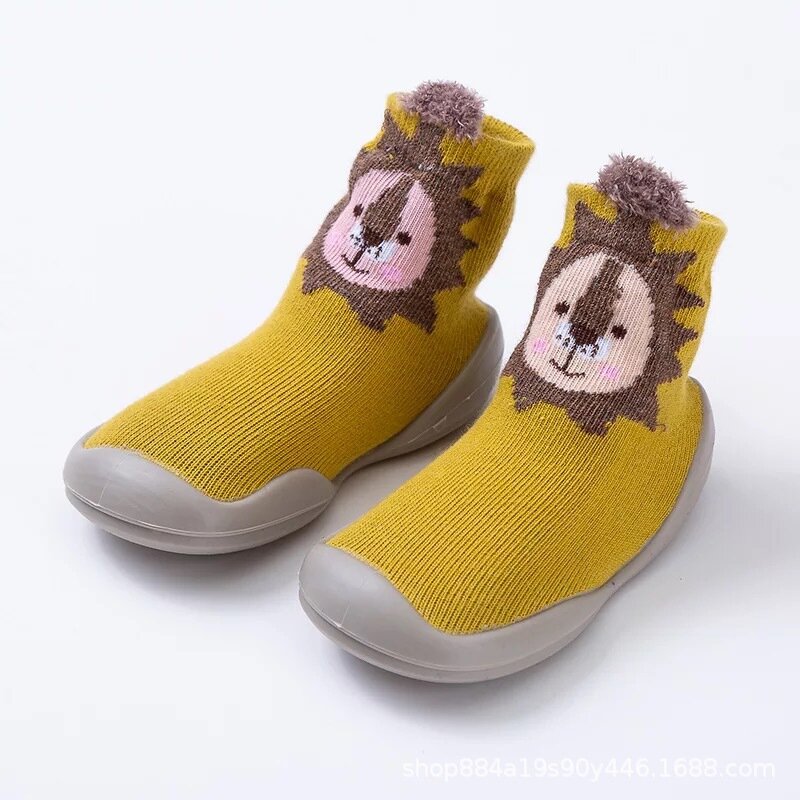 Zapatos antideslizantes para bebé, calcetín con suela de goma suave, para otoño, invierno y primavera