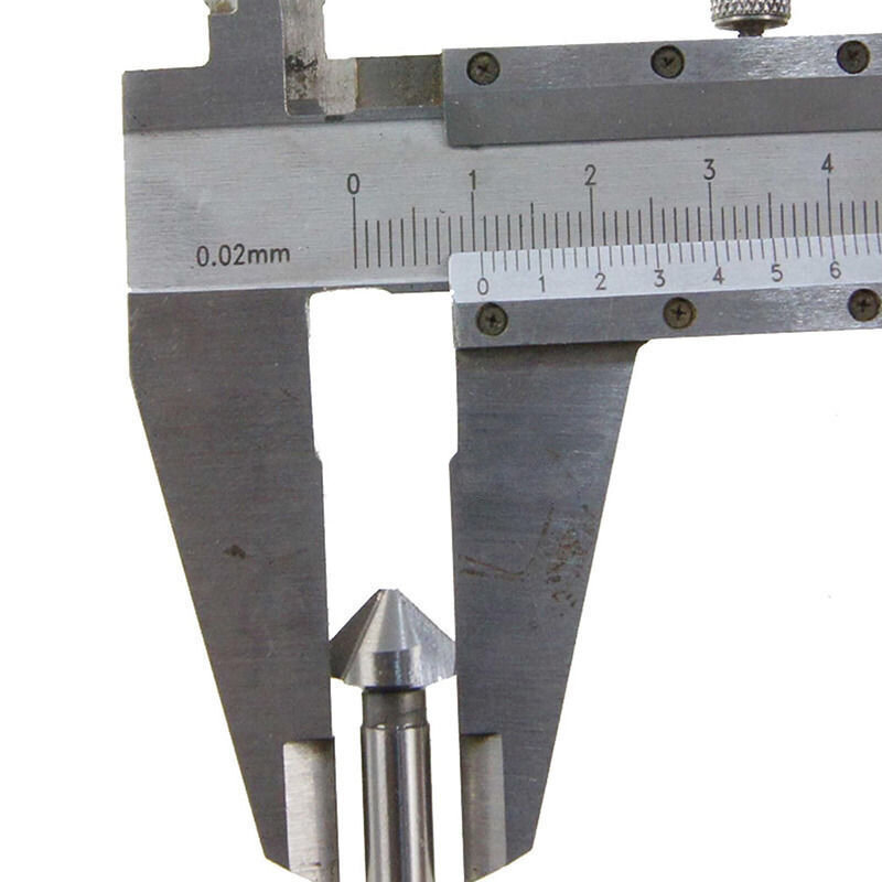 Broca escareadora 6 peças, 6.3-20.5mm 90 graus hss broca de escarear madeira aço alumínio ferramenta