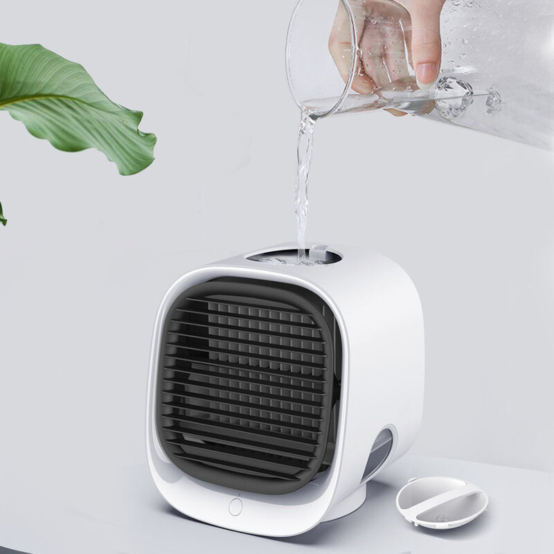 Mini ar condicionado portátil ventilador refrigerador de ar usb desktop purificador purificador ventilador de resfriamento de ar de verão com tanque de água home office