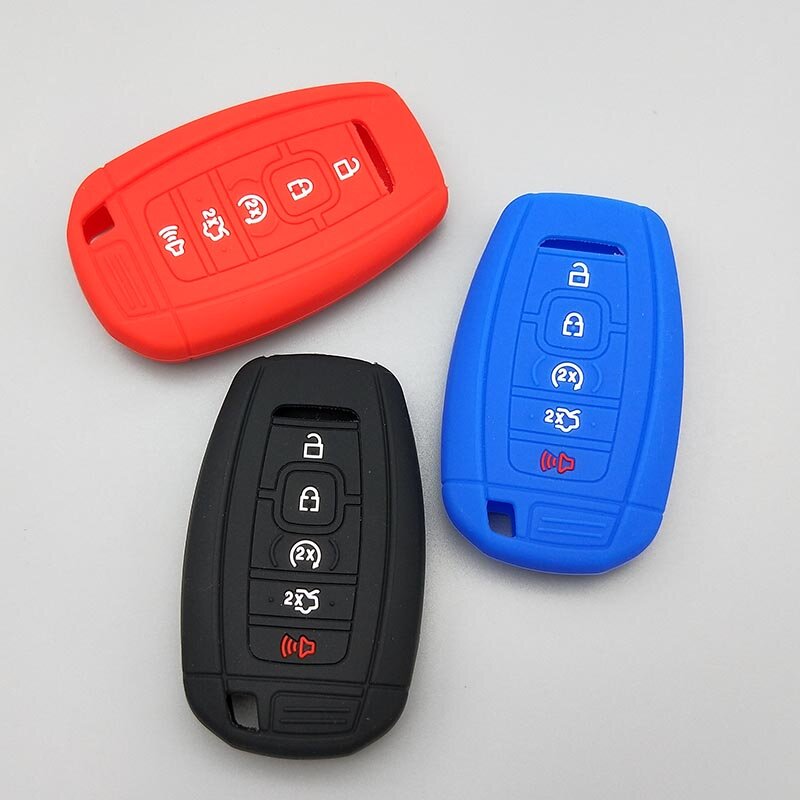 Car key Protect shell for Lincoln Navigator MKC MKZ MKX MKT MKS 2017 2018 Smart Keyless 5 button Remote Silicone cover case