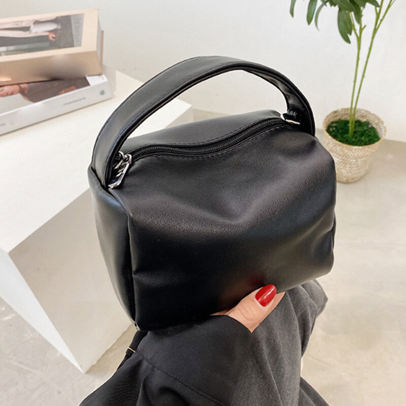 Качественная сумка из искусственной кожи для женщин 2021, модная брендовая сумка на плечо, простая женская сумка-тоут через плечо, маленькие с...