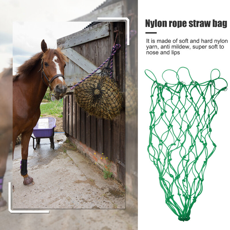 85Cm Nilon Jaring Jerami Kecil Peralatan Jaring Jerami Tahan Lama Produk Perawatan Kuda Bukti Jamur Perlengkapan Kuda Merah