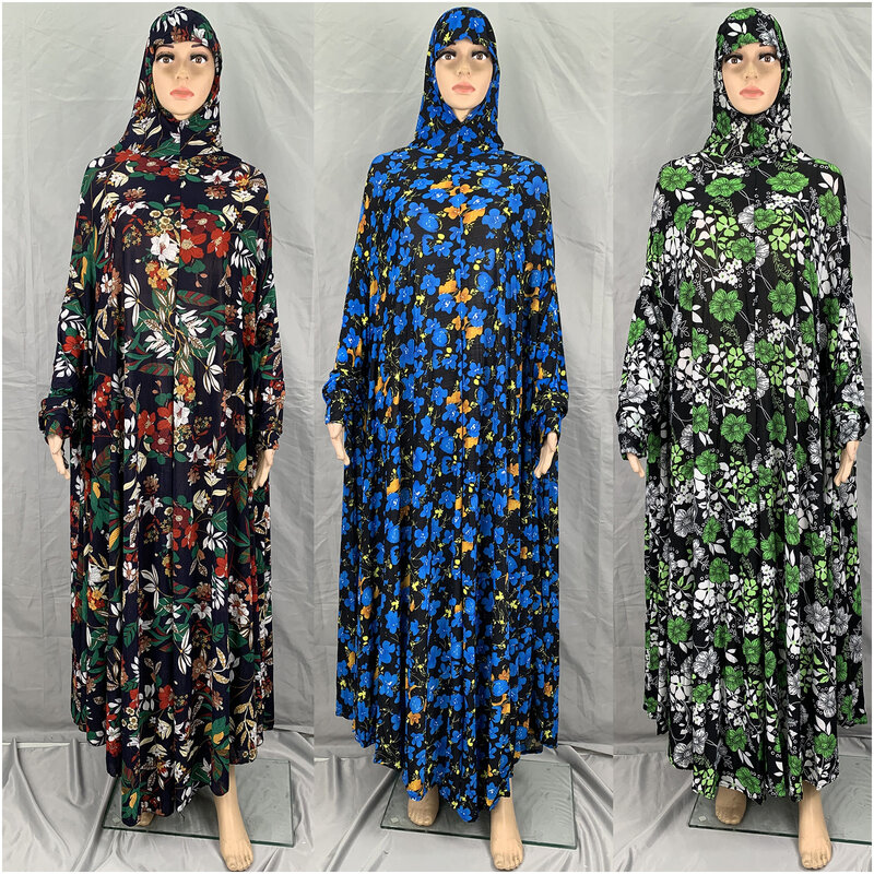 1 stücke Saudi Arabien Dubai Lange Gebet Kleid ISLAMISCHEN Weibliche Burka Kleidung Muslimischen Lose Abaya AfricaHijab In RAMADAN Frauen Kleider