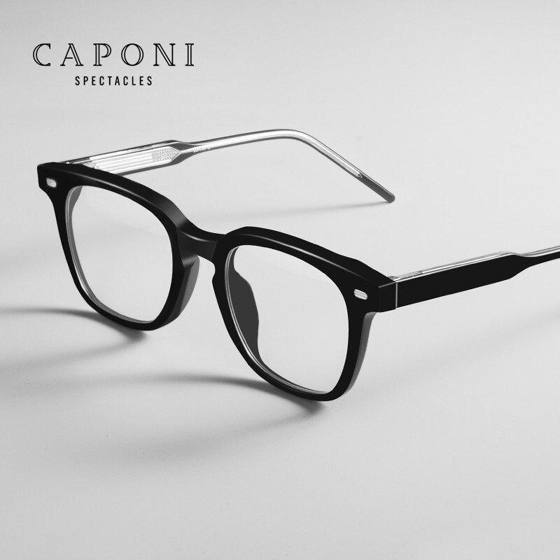 Caponi moda óculos quadro feminino anti azul luz óculos de computador photochromic cinza mudança para brown óculos ópticos bf7490