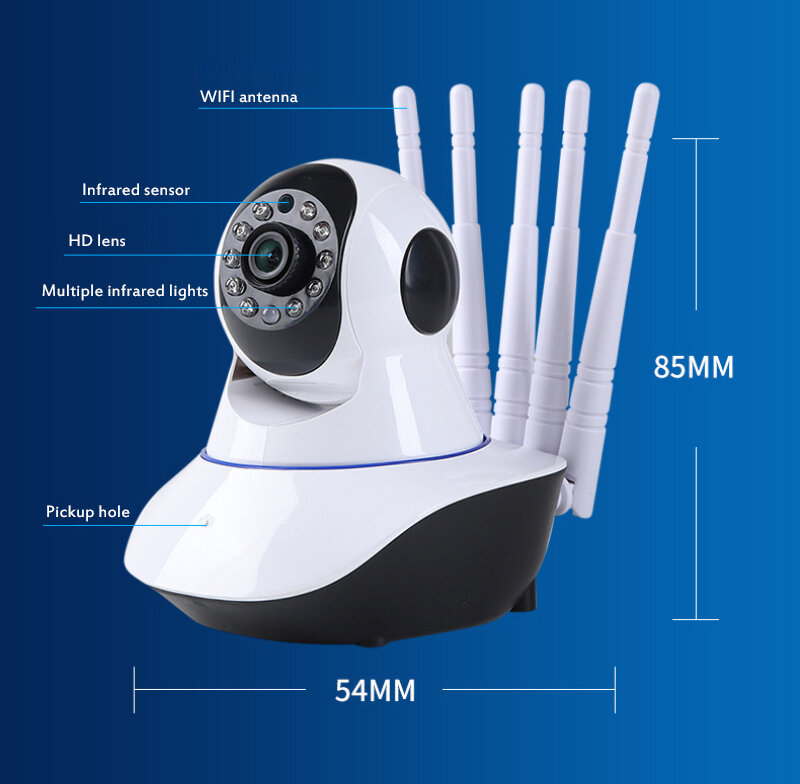 1080P 720P kamera IP WIFI bezprzewodowy bezpieczeństwo w domu pod nadzorem kamer 2-Way Audio CCTV kamera 2mp niania elektroniczna Baby Monitor