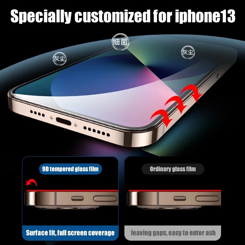 Szkło ochronne do Iphone 13 Pro Max XR XS MAX HD ochronne folie ochronne do 11 12 Pro Max 6 7 8 Plus szkło hartowane
