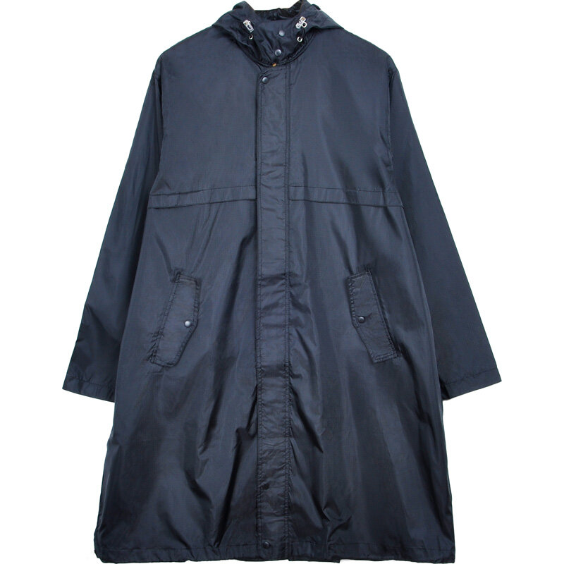 Manteau De Pluie Long et imperméable pour Homme, imperméable, grande taille, noir, pliable, avec fermeture éclair, LL50UM