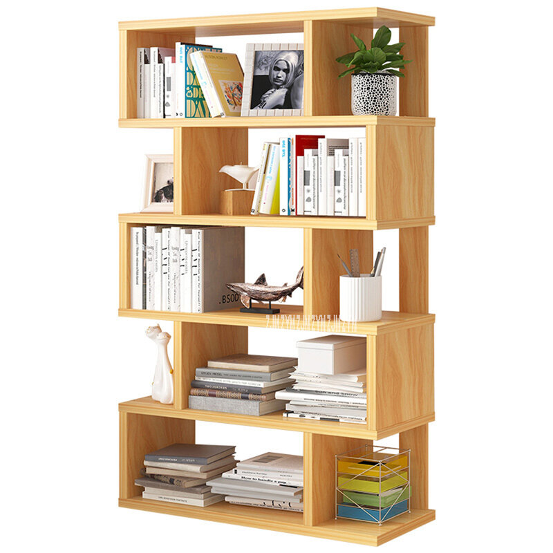 Living Room Space Saving Small Manmade Board Floor Bookshelf Bedroom Modern Simple Multifunctional Student Display Bookcase