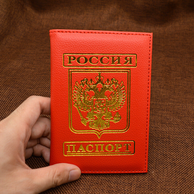 ピンクのパスポートカバー,ロシアのトラベルケース,女性のためのファッショナブルなソフトpuレザープロテクター