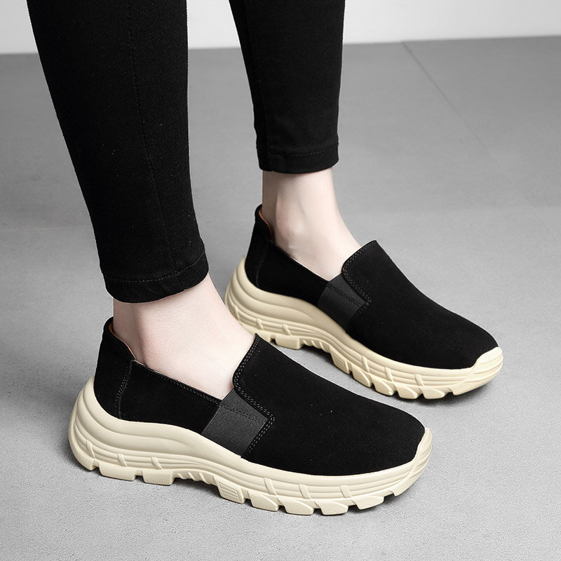 Sts Vrouwen Casual Flats Dames Schoenen Mode Slijtvaste Comfortabele Schoen Outdoor Wandelen Sneakers Slip Op Platform Schoenen