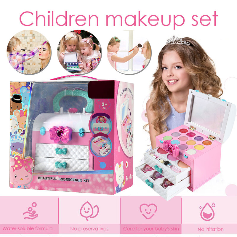 Coffret de maquillage pour enfants, jeu de simulation, princesse