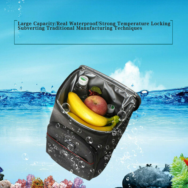Saco térmico grande isolado saco de almoço portátil saco térmico refrigerador de alimentos piquenique caixa de armazenamento mochila