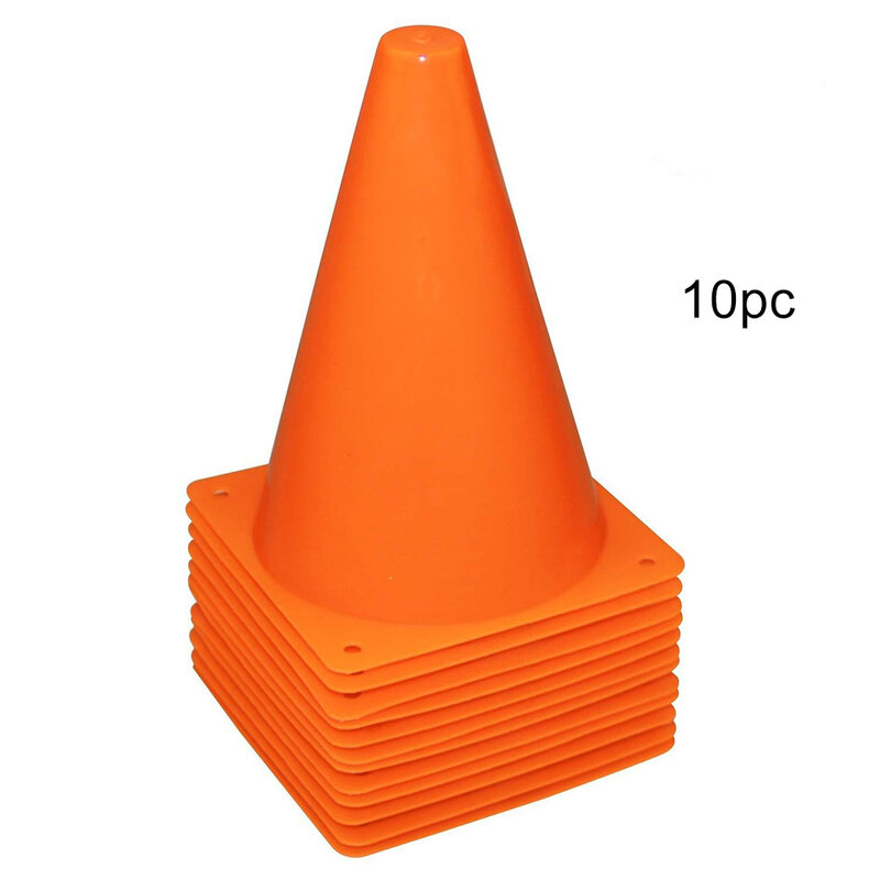 10 pçs 18cm cone de tráfego de treinamento esporte plástico para crianças adulto casa ginásio treinamento futebol barreira treinamento acessórios