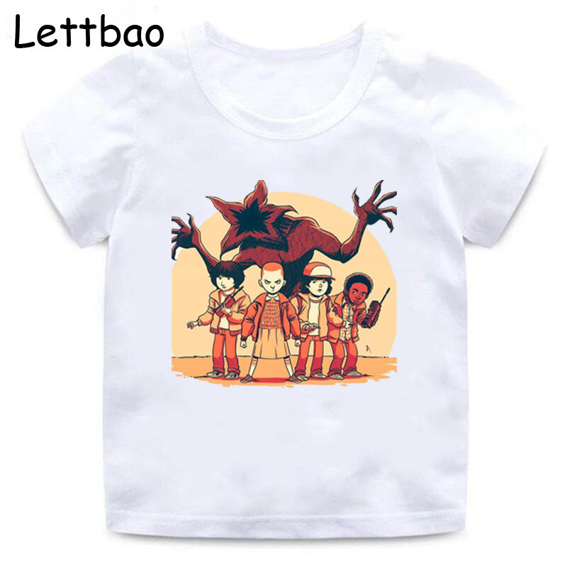 여름 낯선 것들 3 티셔츠 아동복 하라주쿠 Eleven 탑스 의류 재미 인쇄 어린이 의류 키즈 티셔츠