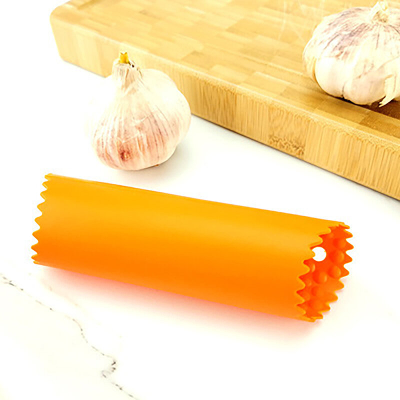 シリコンアイレットペラー簡単に役立つキッチンフルーツ & 野菜ツールチューブニンニクストリッパー無毒の安全ガジェット