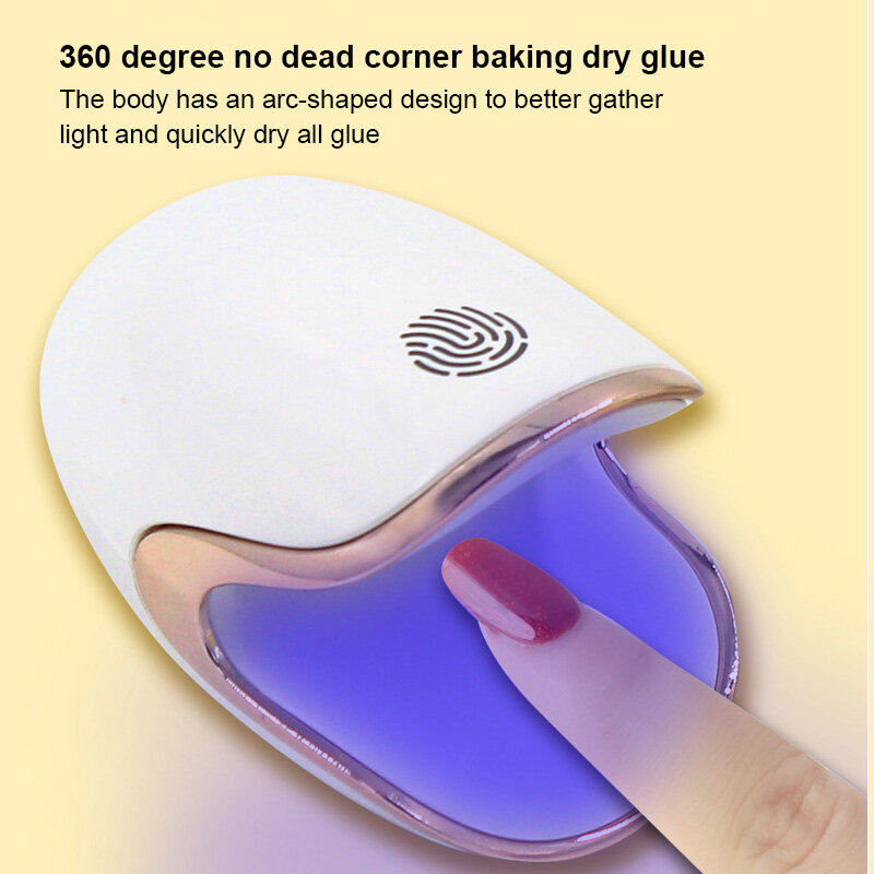 Mini lampada a LED strumenti per Manicure per Nail Art lampada per unghie 6W lampada per fototerapia a Led strumenti per Nail Art ad asciugatura rapida a mano Non nera portatile