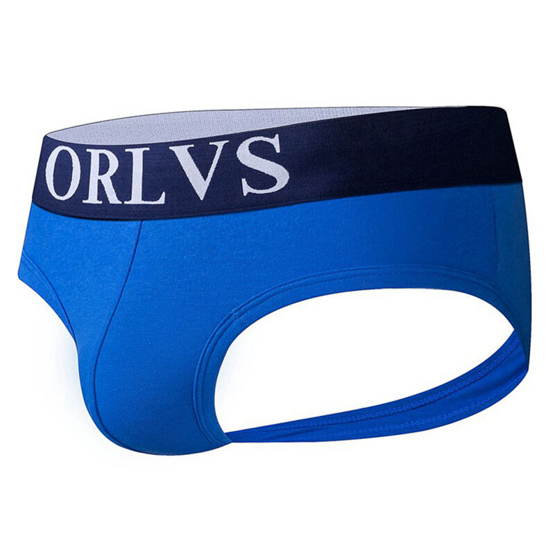 ORLVS メンズ下着男性セクシーなブリーフ気を付けろポーチ Cuecas 男綿パンティー Tバックパンツゲイスリップオム Srting